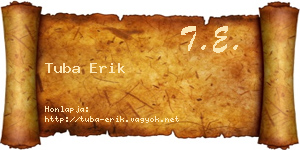 Tuba Erik névjegykártya