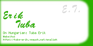 erik tuba business card